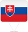 Slovakia Square Pin