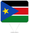 South Sudan Square Pin