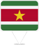 Suriname Square Pin