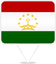 Tajikistan Square Pin