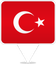 Turkey Square Pin
