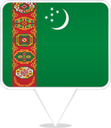 Turkmenistan Square Pin