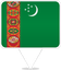 Turkmenistan Square Pin
