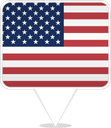 United States Square Pin