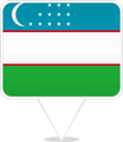Uzbekistan Square Pin