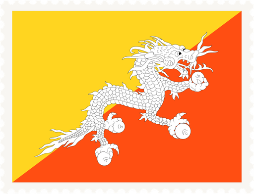 Bhutan Stamp Rectangle