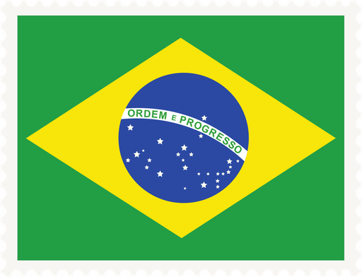 Brazil Stamp Rectangle