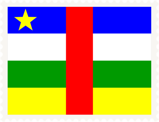 Central African Republic Stamp Rectangle