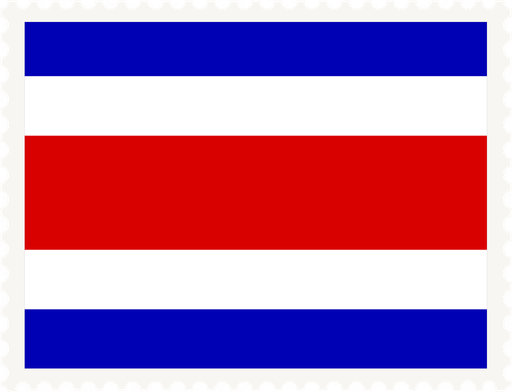 Costa Rica Stamp Rectangle
