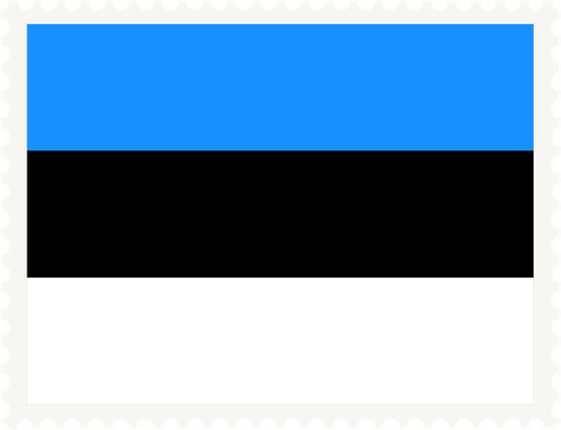Estonia Stamp Rectangle