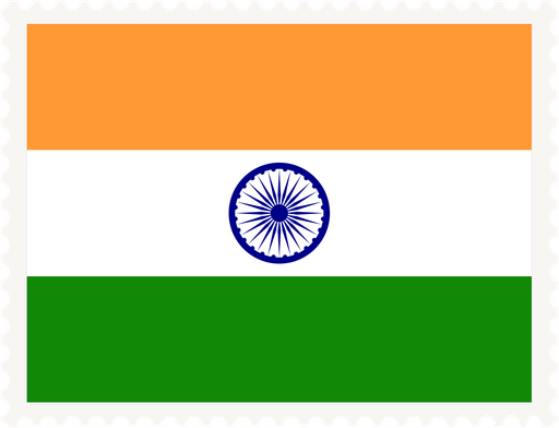 India Stamp Rectangle