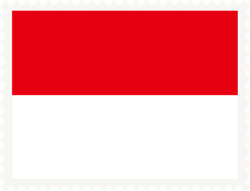 Indonesia Stamp Rectangle