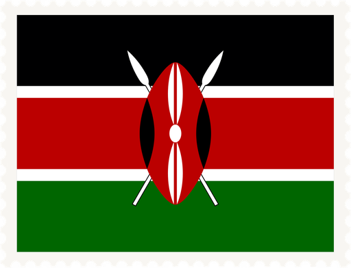 Kenya Stamp Rectangle