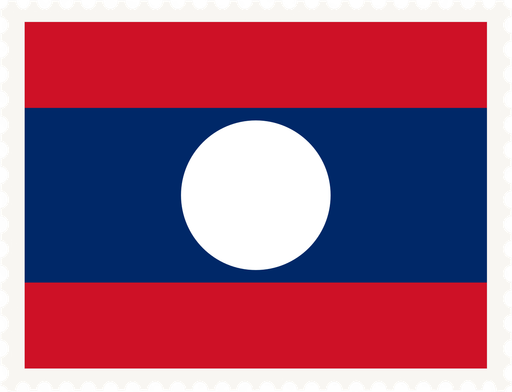 Laos Stamp Rectangle