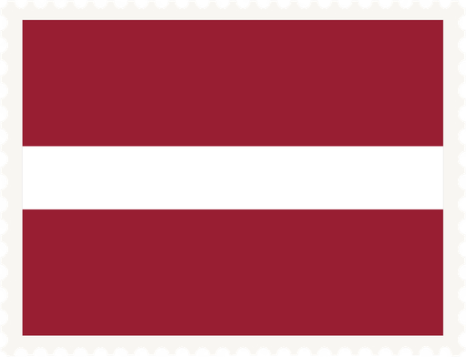 Latvia Stamp Rectangle