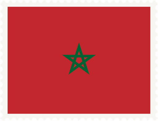 Morocco Stamp Rectangle