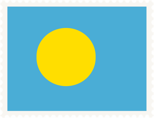 Palau Stamp Rectangle