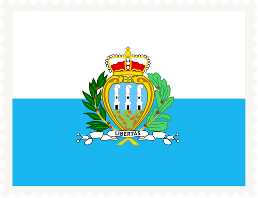 San Marino Stamp Rectangle