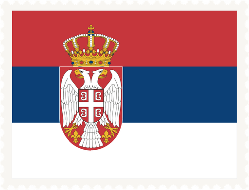 Serbia Stamp Rectangle