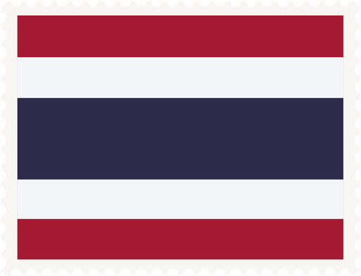 Thailand Stamp Rectangle